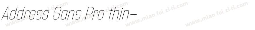 Address Sans Pro thin字体转换